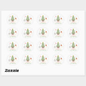 Leuke kerststickers ronde sticker (Vel)