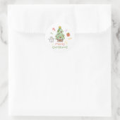 Leuke kerststickers ronde sticker (Tas)
