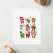 Leuke Kersttandheelkundige Tand Karakter Fun Vakan Notitiekaartje (Voorkant / Achterkant in situ)