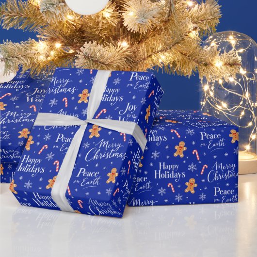 Leuke kersttekst met malle graphics cadeaupapier (Feestdagen)