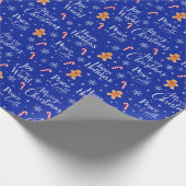 Leuke kersttekst met malle graphics cadeaupapier (Hoek)
