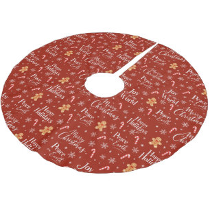 Leuke kersttitels met kerstmannen van gemberkoek kerstboom rok