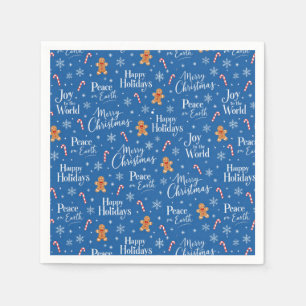 Leuke kersttitels met kerstmannen van gemberkoek servet