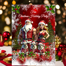 Leuke kerstvakantie feest rode koppel 3 honden