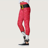 Leuke Kerstvakantie Rode Glitter Santa Pants Leggings (Links)