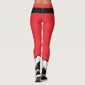 Leuke kerstvakantie rode kerstbroek leggings (Achterkant)