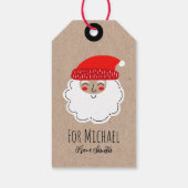 Leuke Kerstvakantie Santa Gift Label Cadeaulabel (Achterkant)
