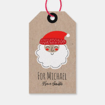 Leuke Kerstvakantie Santa Gift Label