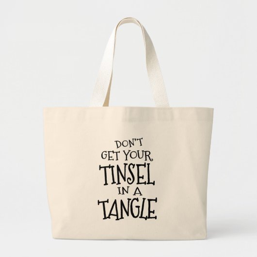 Leuke kerstvakantie Tinsel Stresser Grote Tote Bag (Voorkant)