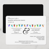 Leuke kerstvakantie verlichting repetitie diner kaart (Voorkant / Achterkant)