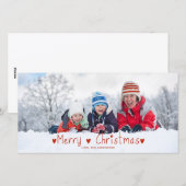 Leuke kerstvakantiekaart | Rood Feestdagenkaart (Voorkant / Achterkant)