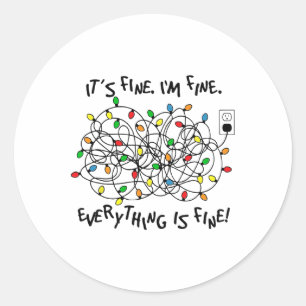 Leuke Kerstverlichting Het Is Prima Ik Ben Prima A Ronde Sticker
