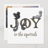 Leuke Kerstvreugde voor de Eekhoorns Foto Feestdagenkaart (Voorkant / Achterkant)