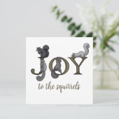 Leuke Kerstvreugde voor de Eekhoorns Foto Feestdagenkaart (Staand voorkant)