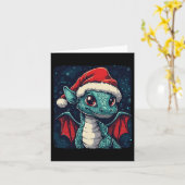 Leuke kerstwensen van een Schattigee feestdraak Kaart (Gele Bloem)