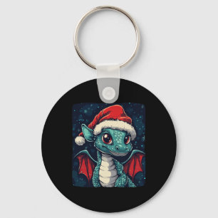 Leuke kerstwensen van een Schattigee feestdraak Sleutelhanger