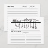 Leuke keuken Gadgets Vrijgezellenfeest Recept Kaar Briefkaart (Voorkant / Achterkant)