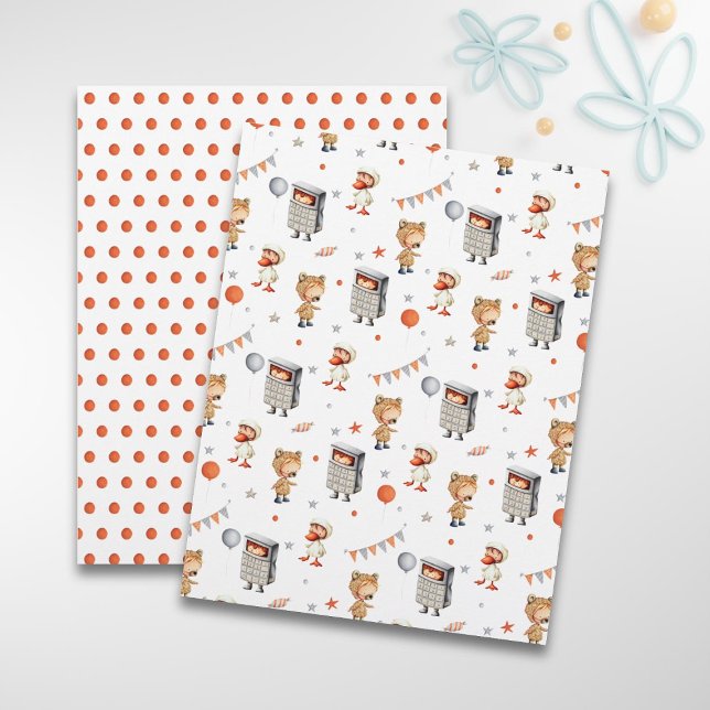 Leuke Kids Verjaardagspatroon Scrapbook Papier (Creator heeft geüpload)