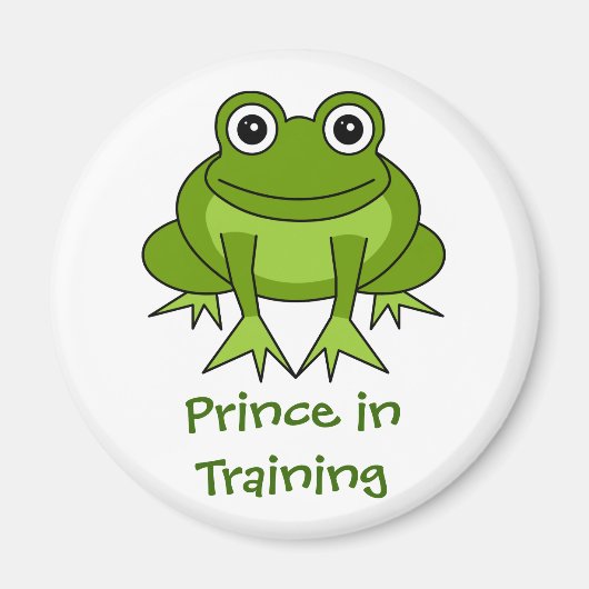 Leuke Kikker Cartoon - Prince in Training Magnet (Voorkant)