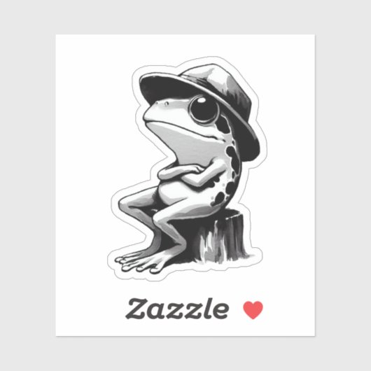 Leuke kikker, gekke kikker sticker (Vel)