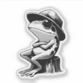 Leuke kikker, gekke kikker sticker (Voorkant)