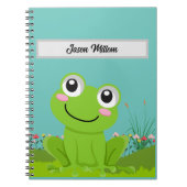 Leuke kikker gepersonaliseerd met kindernaam notitieboek (Voorkant)