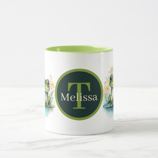 Leuke kikker Monogram toevoegen Mok (Midden)