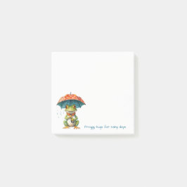 Leuke Kikker Notities – Regenachtige Dag Plezier Post-it® Notes