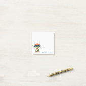 Leuke Kikker Notities – Regenachtige Dag Plezier Post-it® Notes (Op bureau)