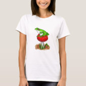 Leuke Kikker op een Paddestoel Whimsical Art T-shirt (Voorkant)