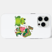 Leuke kikker, paddenstoelen en vlinder Case-Mate iPhone case (Achterkant (horizontaal))