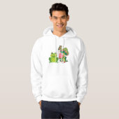 Leuke kikker, paddenstoelen en vlinder hoodie (Voorkant volledig)