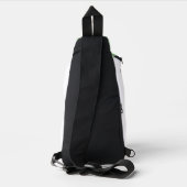 Leuke kikker, paddenstoelen en vlinder sling bag (Achterkant)