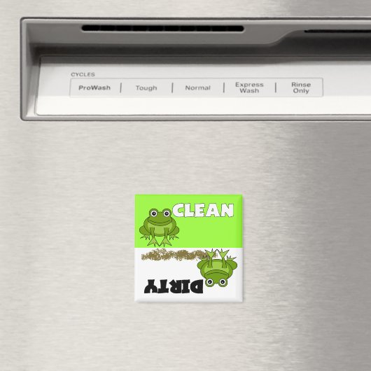 Leuke Kikker Schoon/Vuile Vaatwasser Magnet (Insitu (Vaatwasser))