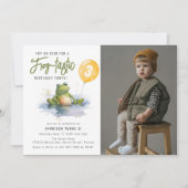 Leuke kikker-tastische foto verjaardagsfeestje uit kaart (Voorkant)