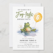 Leuke kikker-tastische verjaardagsfeestje uitnodig kaart (Voorkant)