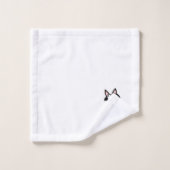 Leuke killer kat met een bloederig mes bad handdoek (Wasdoekje)