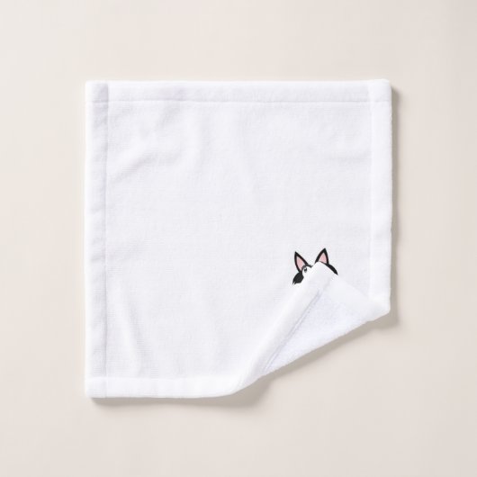 Leuke killer kat met een bloederig mes bad handdoek (Wasdoekje)