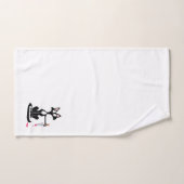 Leuke killer kat met een bloederig mes bad handdoek (Handdoek)