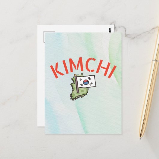 Leuke kimchi briefkaart (Voorkant / Achterkant in situ)