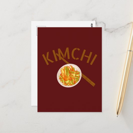 Leuke kimchi briefkaart (Voorkant / Achterkant in situ)