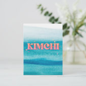 Leuke kimchi feestdagenkaart (Staand voorkant)
