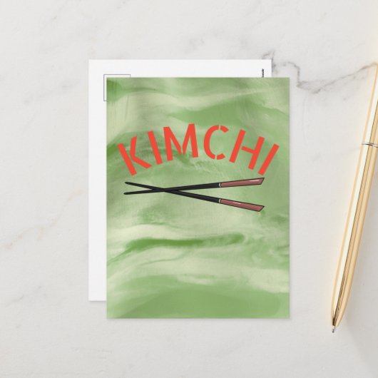 Leuke kimchi feestdagenkaart (Voorkant / Achterkant in situ)