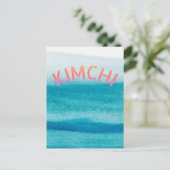 Leuke kimchi feestdagenkaart (Staand voorkant)