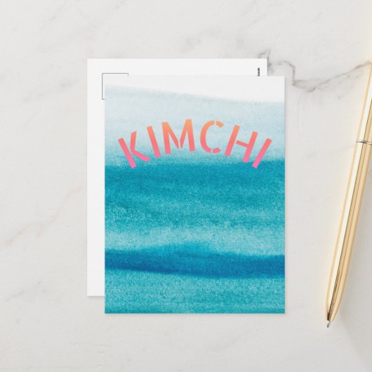Leuke kimchi feestdagenkaart (Voorkant / Achterkant in situ)