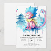 Leuke Kinder apenverjaardag Kaart (Voorkant / Achterkant)