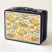 Leuke Kinder Bouwvoertuigen Gepersonaliseerde Naam (Achterkant)