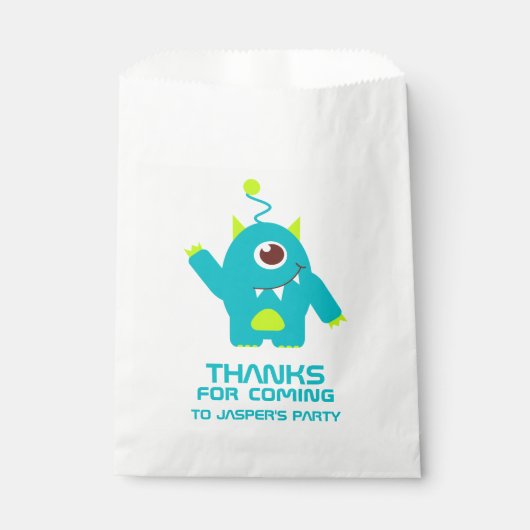 Leuke kinder buitenaardse verjaardagsfeestje gunst bedankzakje (Voorkant)