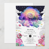 Leuke Kinder Candyland Verjaardag Kaart (Voorkant / Achterkant)