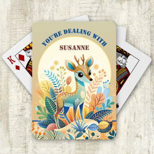 Leuke Kinder Cartoon Herten Speelkaarten
